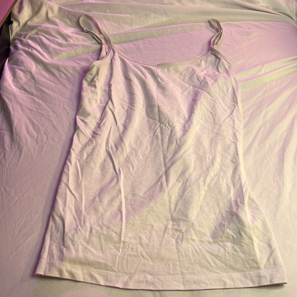 Time and Tru White Tank Top